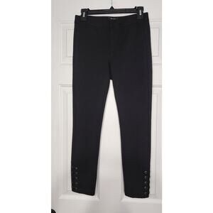 Paige Skinny Black Zipper Front‎ Pants Ankle Size 26